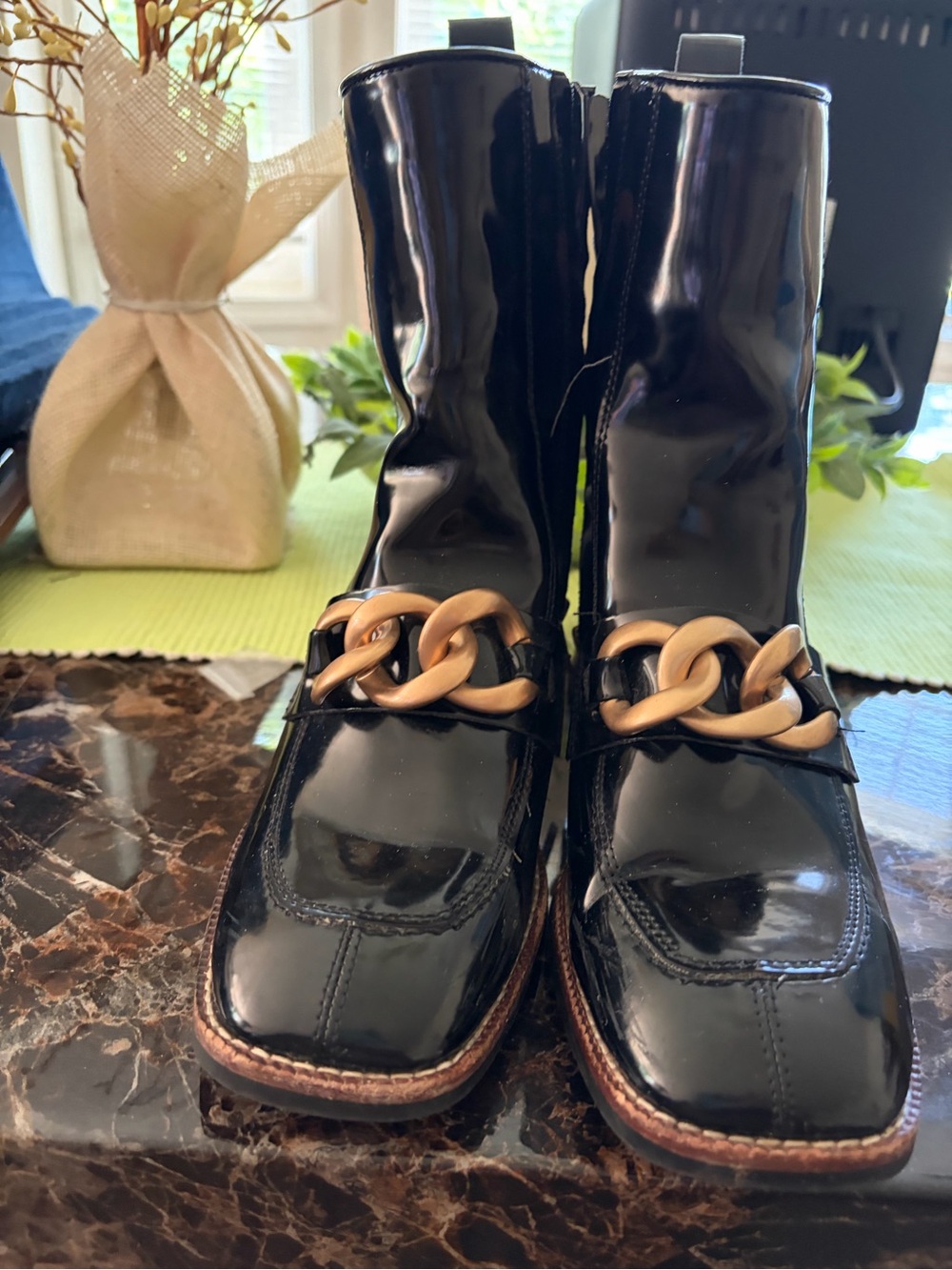 Steve Madden Black Patent Ankle Boots – Women’s Size 8 - Picture 8 of 9
